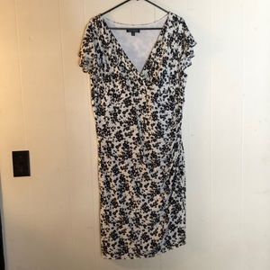 Black and white floral dress